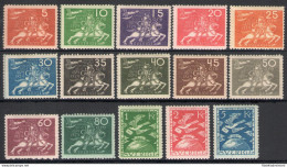 1924 Svezia N. 178/92- Cinquantenario Upu - Carta Colorata - MNH** - Andere & Zonder Classificatie