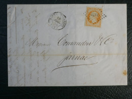 FRANCE   LETTRE  1856 TONNAY A JARNAC   +  NAP. 40C   +AFF. INTERESSANT+DP10 - 1849-1876: Klassieke Periode