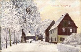 CPA Geising Altenberg Im Erzgebirge, Dorfpartie Im Winter - Autres & Non Classés