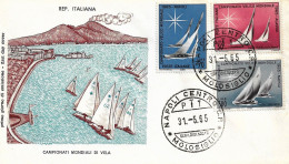 Fdc Filagrano: MONDIALI DI VELA (1965); No Viaggiata; Annullo Speciale Napoli - FDC