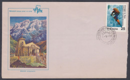 Inde India 1978 Special Cover Kedarnath Temple, Pilgrimage Site, Mountain, Mountains, Hinduism, Hindu, Religion - Cartas & Documentos