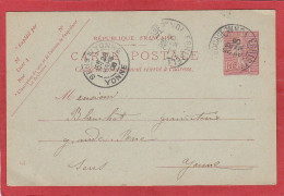 Yonne - CàD  Egriselles Le Bocage Mars 1906 Sur Entier Postal Semeuse Lignée 10C Vers Sens - 1877-1920: Semi-moderne Periode