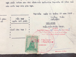 Viet Nam Suoth Old Documents That Have Children Authenticated(5$ Phu Yen 1967) PAPER Have Wedge QUALITY:GOOD 1-PCS Very - Collections