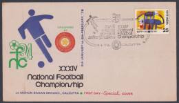 Inde India 1978 Special Cover National Football Championship, Soccer, Sport, Sports, Pictorial Postmark - Lettres & Documents