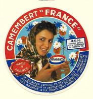 Etiqu. CAMEMBERT GERVAIS "FRANCE" Imp. PLF à Bruxelles - Kaas