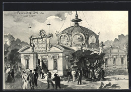 Künstler-AK Milano, Esposizione Di Milano 1906, Padiglione Stampa  - Expositions