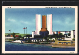 AK Chicago, World`s Fair 1933, Federal Building  - Exposiciones