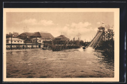 AK Leipzig, Intern. Baufachausstellung Mit Sonderausstellung 1913, Wasserrutschbahn Der Firma Engel & Co.  - Expositions