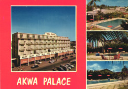 AKWA PALACE, CAMEROON, ARCHITECTURE, CARS, MULTIPLE VIEWS, POOL, RESORT, UMBRELLA, AFRICA, POSTCARD - Kamerun