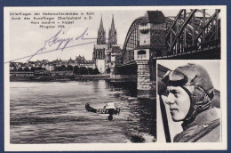 CPA Aviation Signature Autographe Aviateur Hippel écrite Par Lui Collection PORRET Double Signature - Flieger
