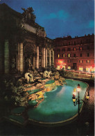 ITALIE - Roma - La Fontaine De Trevi De Nuit - Vue Panoramique - Carte Postale Ancienne - Fontana Di Trevi