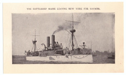 1900 - Iconographie - Battleship USS Maine - Bateaux