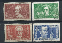 France N°330/33 Obl (FU) 1936 - Célébrités Françaises - Unused Stamps