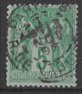 Lot N°89 N°75, Oblitéré Cachet à Date PARIS.6 R.DE VAUGIRARD - 1876-1898 Sage (Type II)