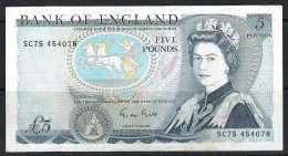 Great Britain Bank Of England 5 Pounds Banknote Sign. G. M. Gill 1971–1991 P-378f Circulated + FREE GIFT - 5 Pounds