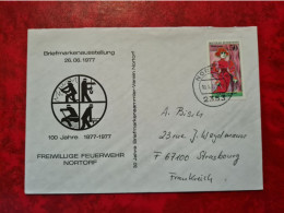 Lettre ALLEMAGNE 1977 NORTORF FREIWILLIGE FEUERWEHR - Otros & Sin Clasificación