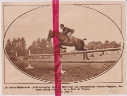 Hilversum - Concours Hippique Jachtvereniging - Orig. Knipsel Coupure Tijdschrift Magazine - 1926 - Non Classés