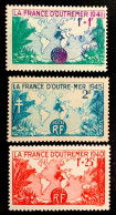 1940 / 41 / 45 FRANCE N 453 / 503 / 741 - LA FRANCE D’OUTRE-MER - NEUF** - Unused Stamps