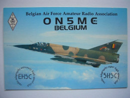 Avion / Airplane / BELGIAN AIR FORCE /  Mirage 5 BA/BD/BR / Carte QSL - 1946-....: Modern Era