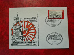 Lettre ALLEMAGNE 1977 HANNOVER  BAHNPHILEX TIMBRE EUROPA - Other & Unclassified