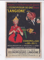 PUBLICITE : économiseur De Gaz LANGIONE - Au 11 Galerie Véro Dodat à Paris - état - Advertising