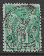 Lot N°93 N°75, Oblitéré Cachet à Date LYON LES BROTTEAUX - 1876-1898 Sage (Tipo II)