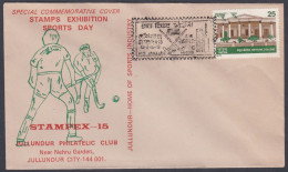 Inde India 1979 Special Cover Stamp Exhibition, Hockey, Sports Day, Sport, Cricket Pictorial Postmark - Cartas & Documentos