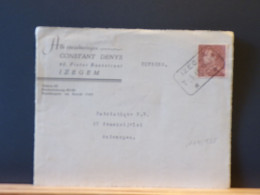 104/538 DEVANT DE LETTRE/ VOORKANT BRIEF OBL. IZEGEM 1942 EXPRES - Cartas & Documentos