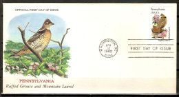 USA 1982 Estados Unidos / Official First Day Of Issue Birds Flowers Pennsylvania FDC Aves Flores Blumen Vögel / Lc38  75 - Otros & Sin Clasificación