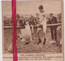 Greenhite - Kampioenschap Kussengevecht , Pillow Fight - Orig. Knipsel Coupure Tijdschrift Magazine - 1924 - Zonder Classificatie