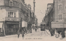 CPA  LE MANS - La Rue Des Minimes - 1916 - Enseigne ALLEMBERT à Gauche - Le Mans