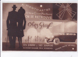 PUBLICITE : Chez Graff - Restaurant à Montmartre Boulevard De Clichy - Très Bon état - Publicidad