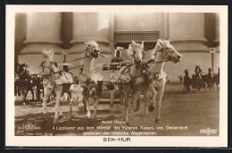 AK Ben-Hur, 4 Lippizianer Aus Dem Marstall Des Früheren Kaisers Zu Österreich Gewinnen Das Wagenrennen  - Acteurs