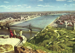 BUDAPEST, ARCHITECTURE, BRIDGE, PANORAMA, PARK, TERRACE, HUNGARY, POSTCARD - Hungría