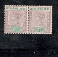 LEEWARD ISLANDS......1890:Michel 1mh* Pair - Leeward  Islands