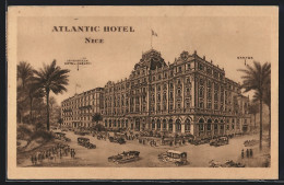 CPA Nice, Atlantic Hotel, Dépendance Hotel Adelphi, Garage  - Pubs, Hotels And Restaurants