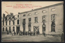 CPA Lunéville, Place Des Carmes, Maison Lafarge Et Cie Et Bonneterie Worms  - Andere & Zonder Classificatie