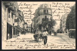 CPA Aix-les-Bains, Rues Du Casino Et De Genève  - Aix Les Bains