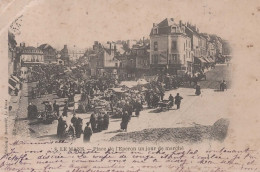 CPA  LE MANS - Place De L'Eperon - Jour De Marché - Vue Montante Sur La Rue Gambetta - 1902 - Le Mans