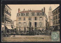 CPA Périgueux, La Mairie Et Le Marché  - Périgueux