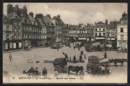 CPA Béthune, La Grand`Place, Marche Aux Grains  - Autres & Non Classés