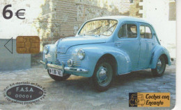 Télécarte Telefonica  -  Renault 4CV (1955)  - Used Telecard - Voitures
