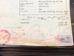 Viet Nam Suoth Old Documents That Have Children Authenticated(10$ Quan Nam 1970) PAPER Have Wedge QUALITY:GOOD 1-PCS Ver - Collections