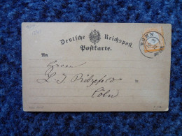 KB11/1241-Carte Réponse 1873 Deutsche Reichspost Bonn - Other & Unclassified