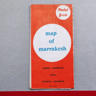 MARRAKESH - MOROCCO / MAROC, Vintage Map, Tourism Brochure, Prospect, Guide (pro3) - Dépliants Turistici