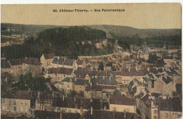 CHATEAU THIERRY  Vue Panoramique ( Carte Toilée ) - Chateau Thierry