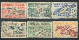 FRANCE - 1953, OLYMPIC GAMES, HELSINKI 1952 STAMPS COMPLETE SET OF 6, USED. - Used Stamps