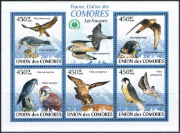 Bloc Sheet Oiseaux Rapaces Aigles Birds Of Prey Eagles Raptors   Neuf  MNH **   Comores 2009 - Adler & Greifvögel