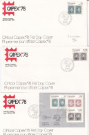 CANADA. 3 FDC. CAPEX 78. AVEC BLOC - Storia Postale