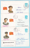 USSR 1985.0507-0513. Labour Vanguards. Prestamped Covers (3), Used - 1980-91